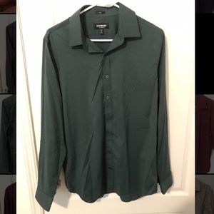 Express Mens Performance Dress Shirt, Slim Fit, Size M